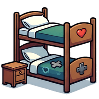 Pixel art bunk bed